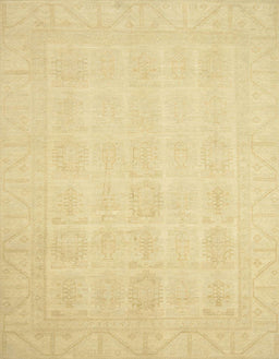 Abstract Chrome Gold Yellow Oriental Rug, abs2673