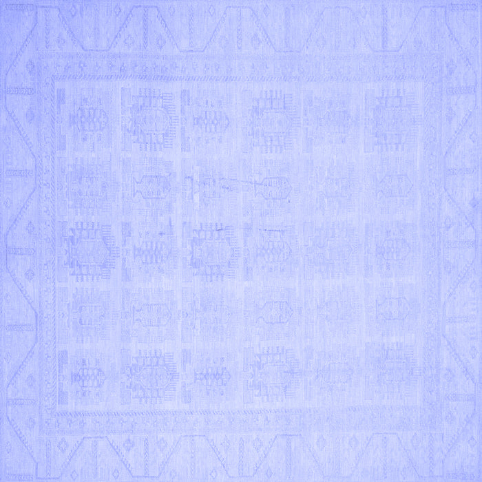 Square Oriental Blue Traditional Rug, abs2673blu