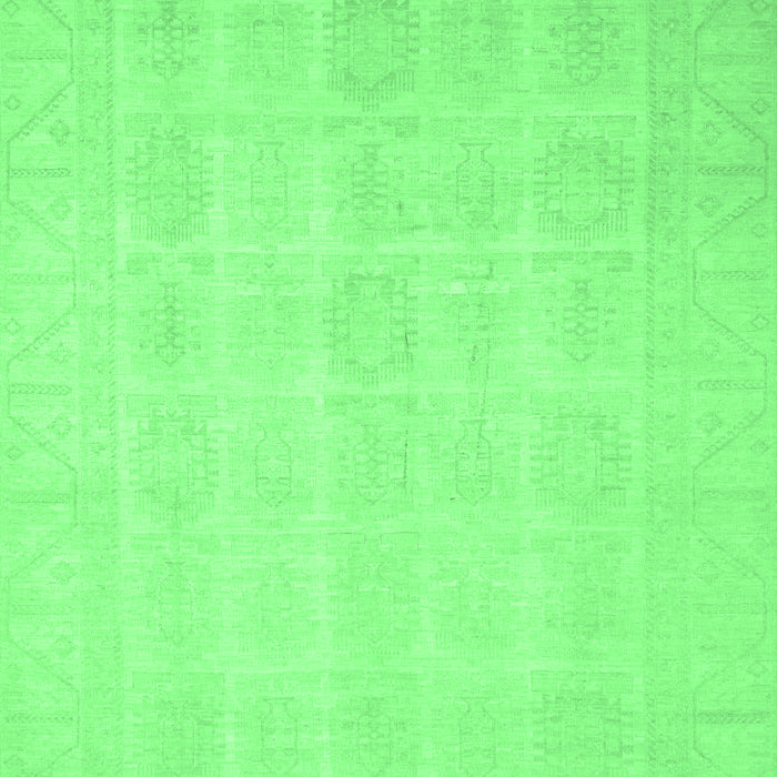 Machine Washable Oriental Emerald Green Traditional Area Rugs, wshabs2673emgrn