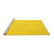 Sideview of Machine Washable Oriental Yellow Traditional Rug, wshabs2673yw