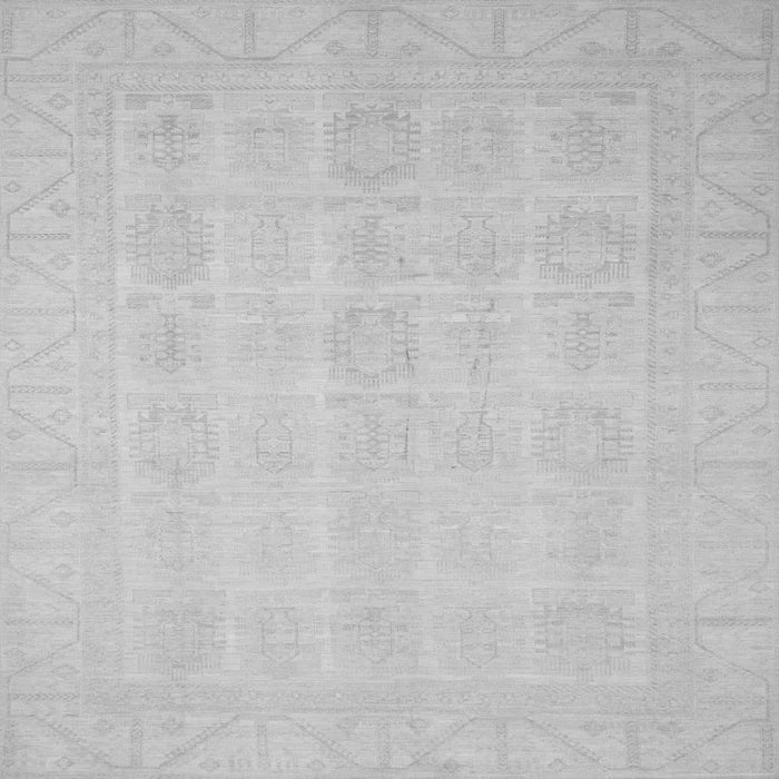 Square Oriental Gray Traditional Rug, abs2673gry