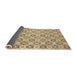 Sideview of Abstract Yellow Modern Rug, abs2674