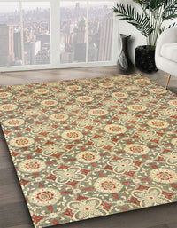 Abstract Yellow Modern Rug, abs2674