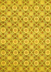 Abstract Yellow Modern Rug, abs2674yw