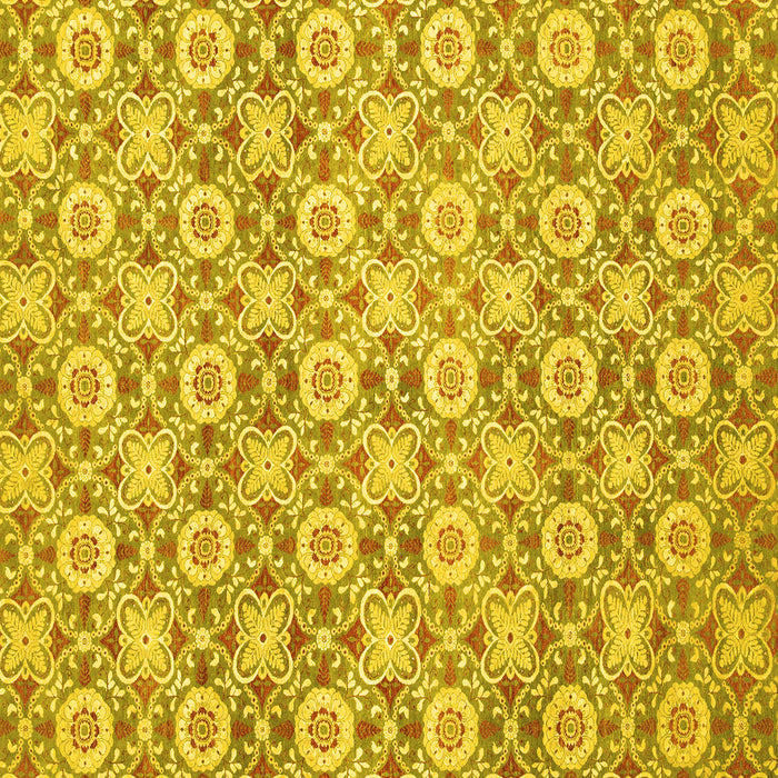 Square Abstract Yellow Modern Rug, abs2674yw