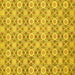 Square Abstract Yellow Modern Rug, abs2674yw