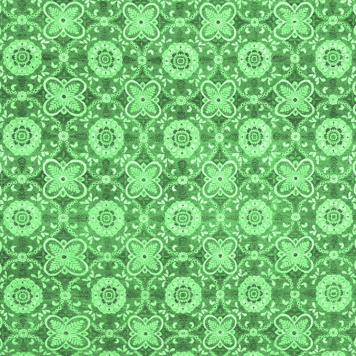 Machine Washable Abstract Emerald Green Modern Area Rugs, wshabs2674emgrn