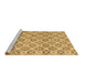 Sideview of Machine Washable Abstract Brown Modern Rug, wshabs2674brn