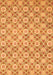 Machine Washable Abstract Orange Modern Area Rugs, wshabs2674org