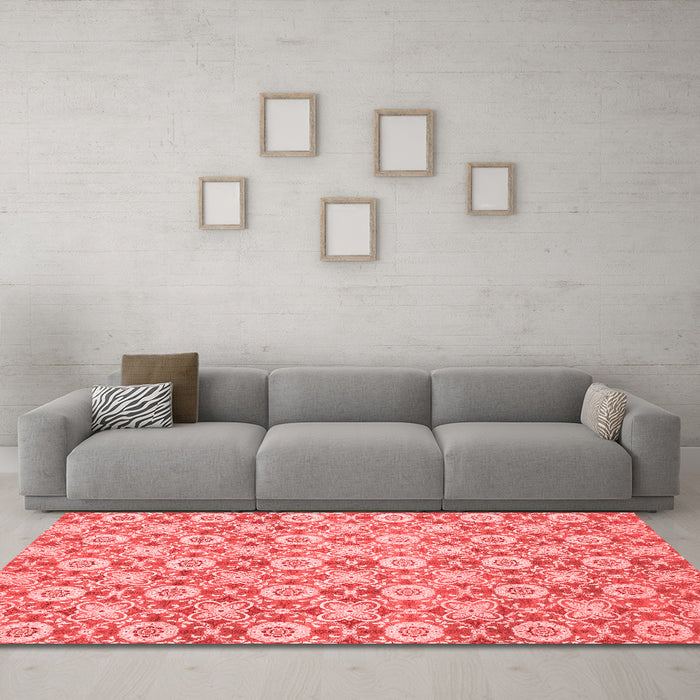 Modern Red Washable Rugs