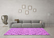 Machine Washable Abstract Purple Modern Area Rugs in a Living Room, wshabs2674pur