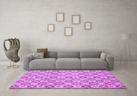 Machine Washable Abstract Purple Modern Rug, wshabs2674pur