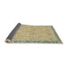 Sideview of Abstract Brown Gold Oriental Rug, abs2675