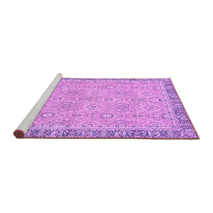Sideview of Machine Washable Oriental Purple Traditional Area Rugs, wshabs2675pur