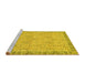 Sideview of Machine Washable Oriental Yellow Traditional Rug, wshabs2675yw