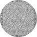 Round Oriental Gray Traditional Rug, abs2675gry