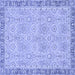 Square Oriental Blue Traditional Rug, abs2675blu