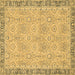 Square Oriental Brown Traditional Rug, abs2675brn