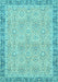 Machine Washable Oriental Light Blue Traditional Rug, wshabs2675lblu