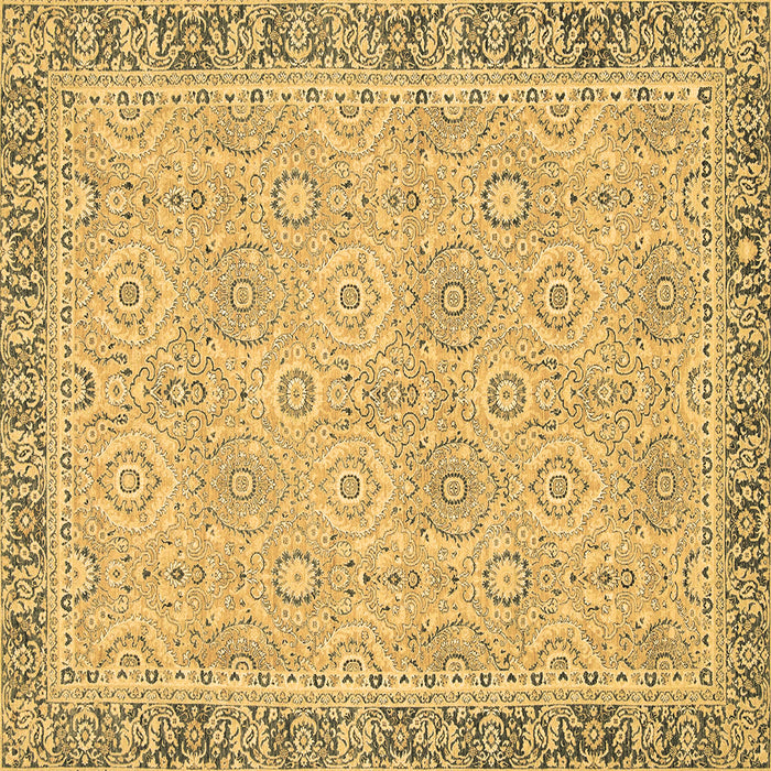 Square Machine Washable Oriental Brown Traditional Rug, wshabs2675brn