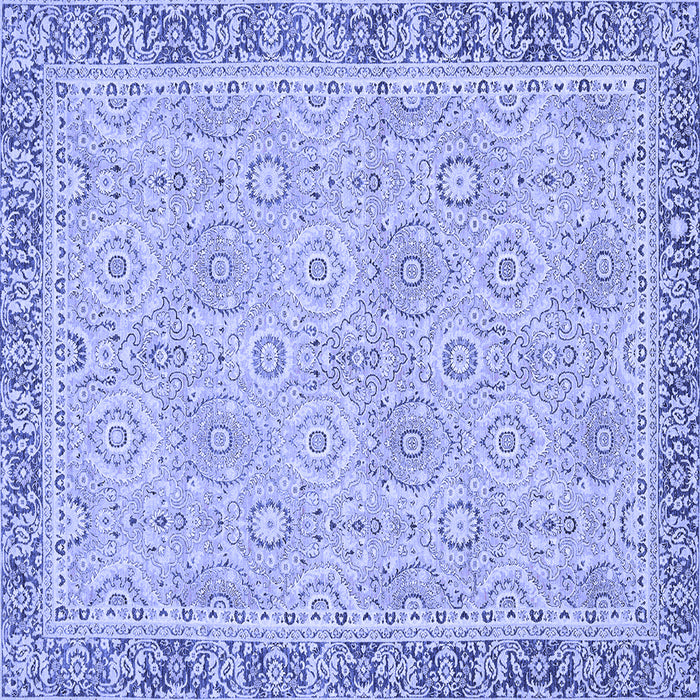 Square Machine Washable Oriental Blue Traditional Rug, wshabs2675blu