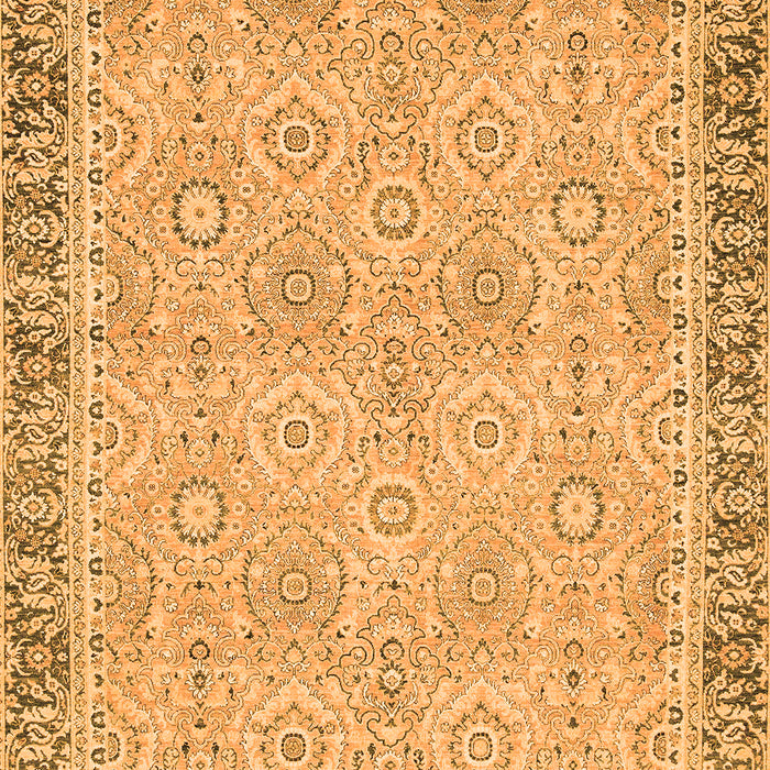 Machine Washable Oriental Orange Traditional Area Rugs, wshabs2675org
