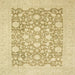 Square Abstract Gold Oriental Rug, abs2676