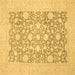 Square Oriental Brown Traditional Rug, abs2676brn