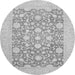 Round Oriental Gray Traditional Rug, abs2676gry