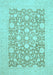 Machine Washable Oriental Light Blue Traditional Rug, wshabs2676lblu