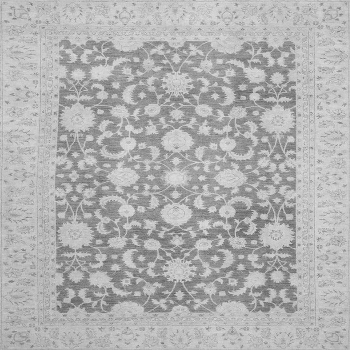 Square Machine Washable Oriental Gray Traditional Rug, wshabs2676gry