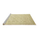 Sideview of Machine Washable Abstract Yellow Rug, wshabs2677