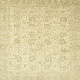 Square Abstract Yellow Oriental Rug, abs2677
