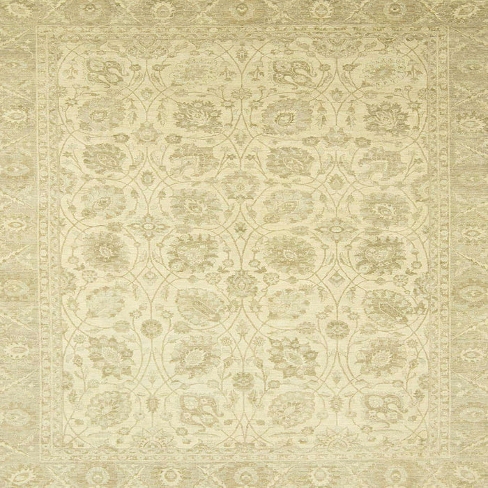 Square Abstract Yellow Oriental Rug, abs2677