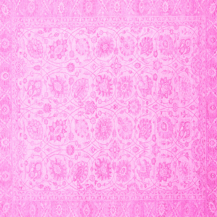 Square Oriental Pink Traditional Rug, abs2677pnk