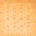 Square Oriental Orange Traditional Rug, abs2677org