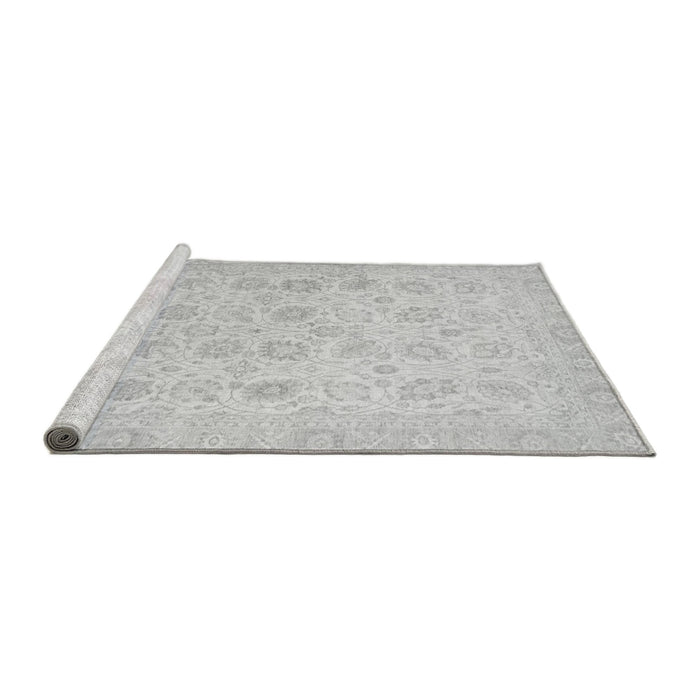 Sideview of Machine Washable Oriental Gray Traditional Rug, wshabs2677gry