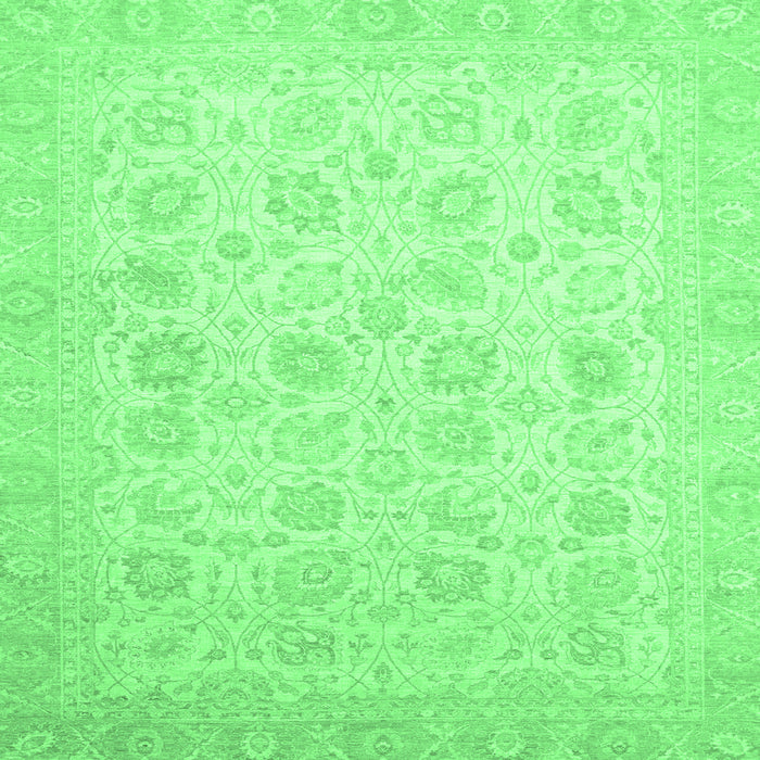 Square Oriental Emerald Green Traditional Rug, abs2677emgrn