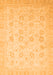 Machine Washable Oriental Orange Traditional Area Rugs, wshabs2677org