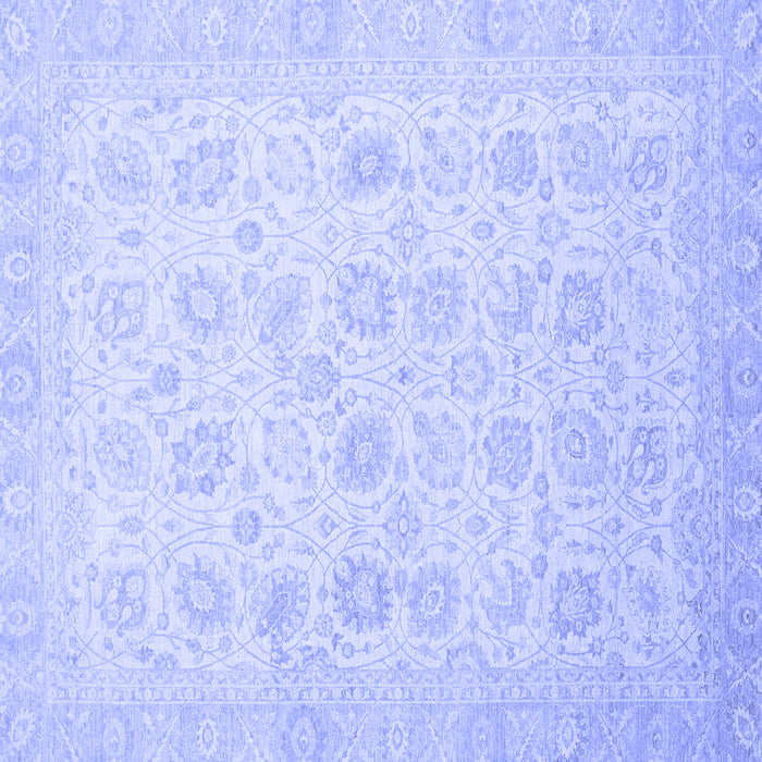 Square Oriental Blue Traditional Rug, abs2677blu