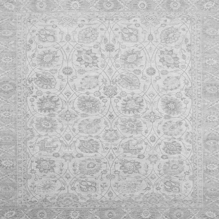Square Machine Washable Oriental Gray Traditional Rug, wshabs2677gry
