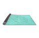 Sideview of Oriental Light Blue Traditional Rug, abs2677lblu