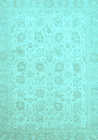 Oriental Light Blue Traditional Rug, abs2677lblu