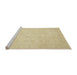 Sideview of Machine Washable Abstract Brown Gold Rug, wshabs2678