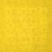 Square Oriental Yellow Traditional Rug, abs2678yw