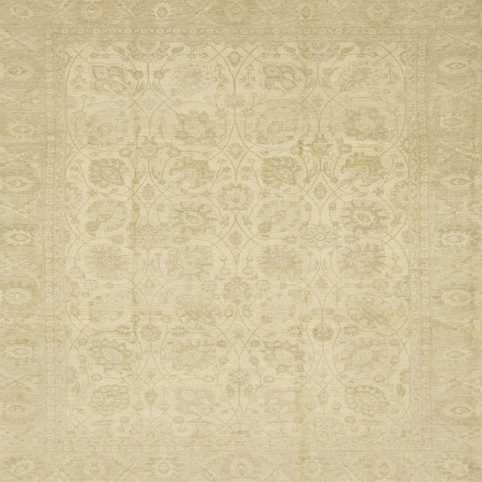 Square Abstract Brown Gold Oriental Rug, abs2678