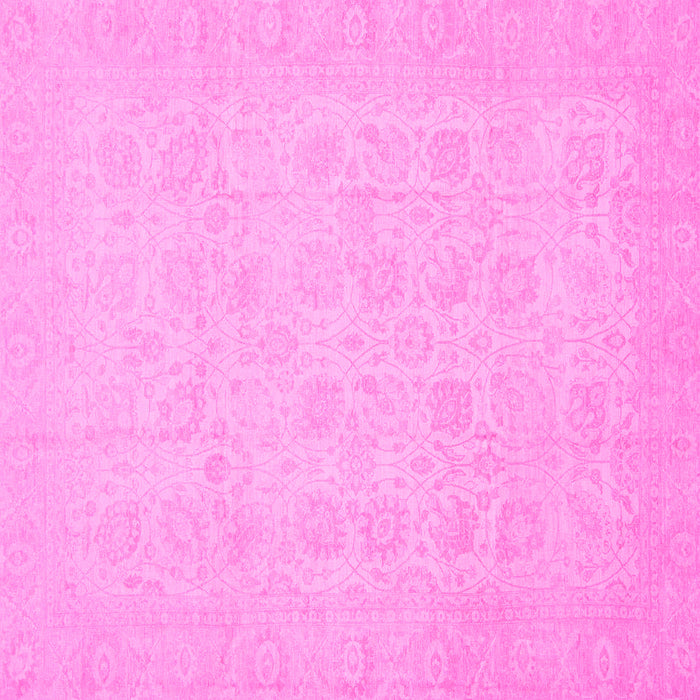 Square Oriental Pink Traditional Rug, abs2678pnk