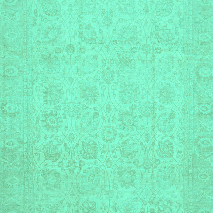 Machine Washable Oriental Turquoise Traditional Area Rugs, wshabs2678turq