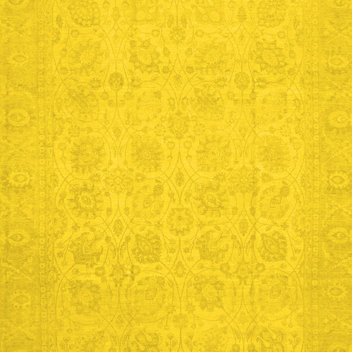 Machine Washable Oriental Yellow Traditional Rug, wshabs2678yw