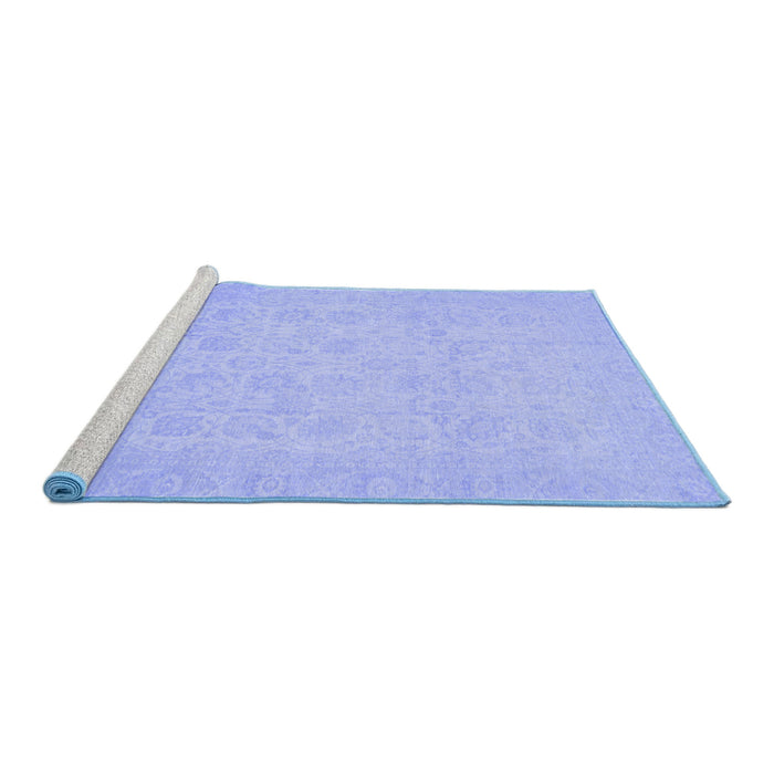 Sideview of Machine Washable Oriental Blue Traditional Rug, wshabs2678blu